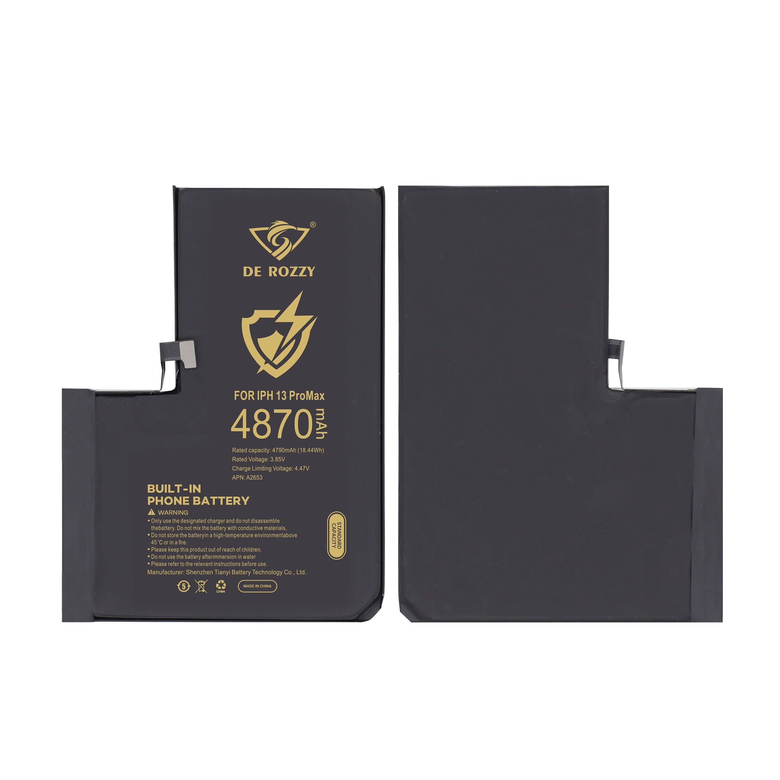 High Capacity Battery For iPhone 13 Pro Max 4870mAh