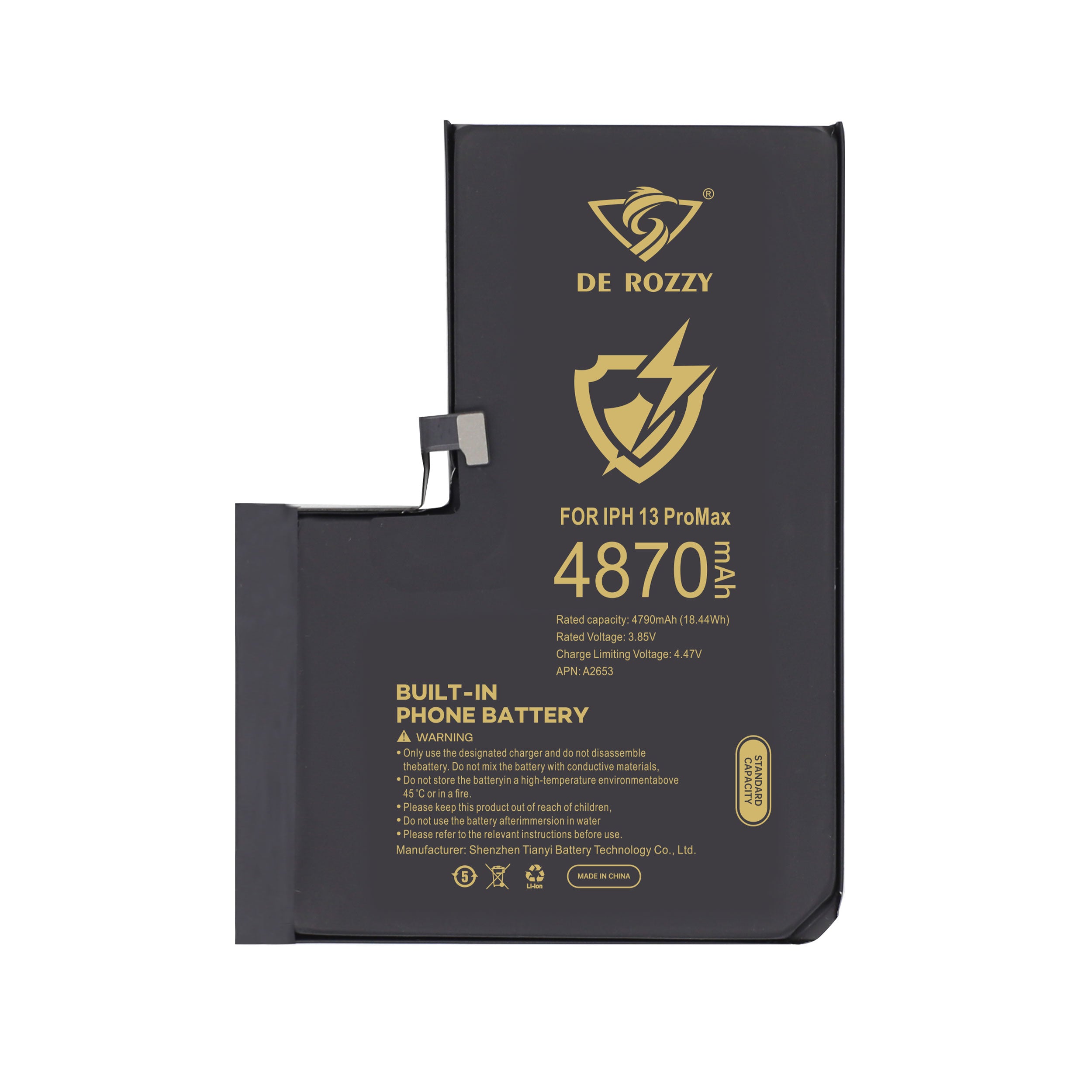 High Capacity Battery For iPhone 13 Pro Max 4870mAh