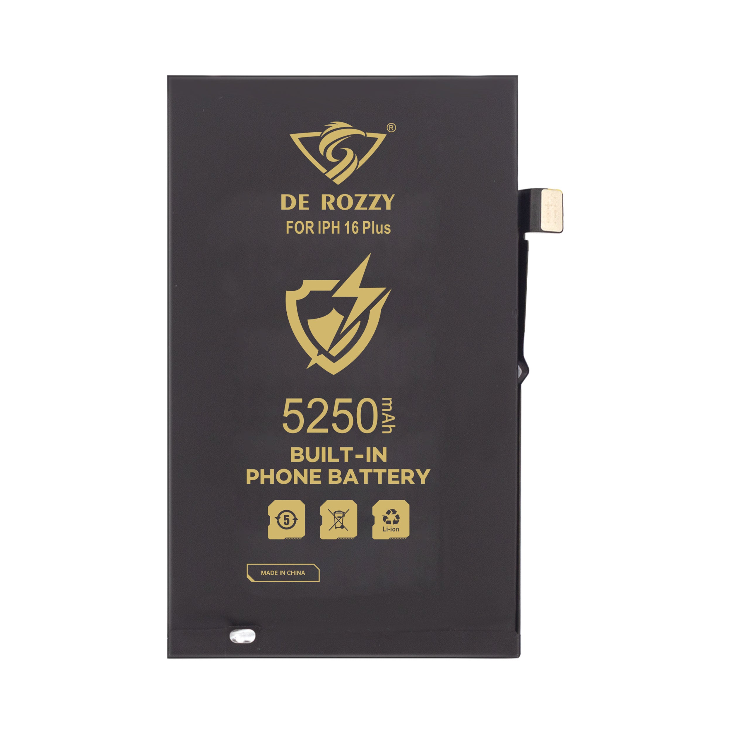 High Capacity Battery For iPhone 16 Plus 5250mAh