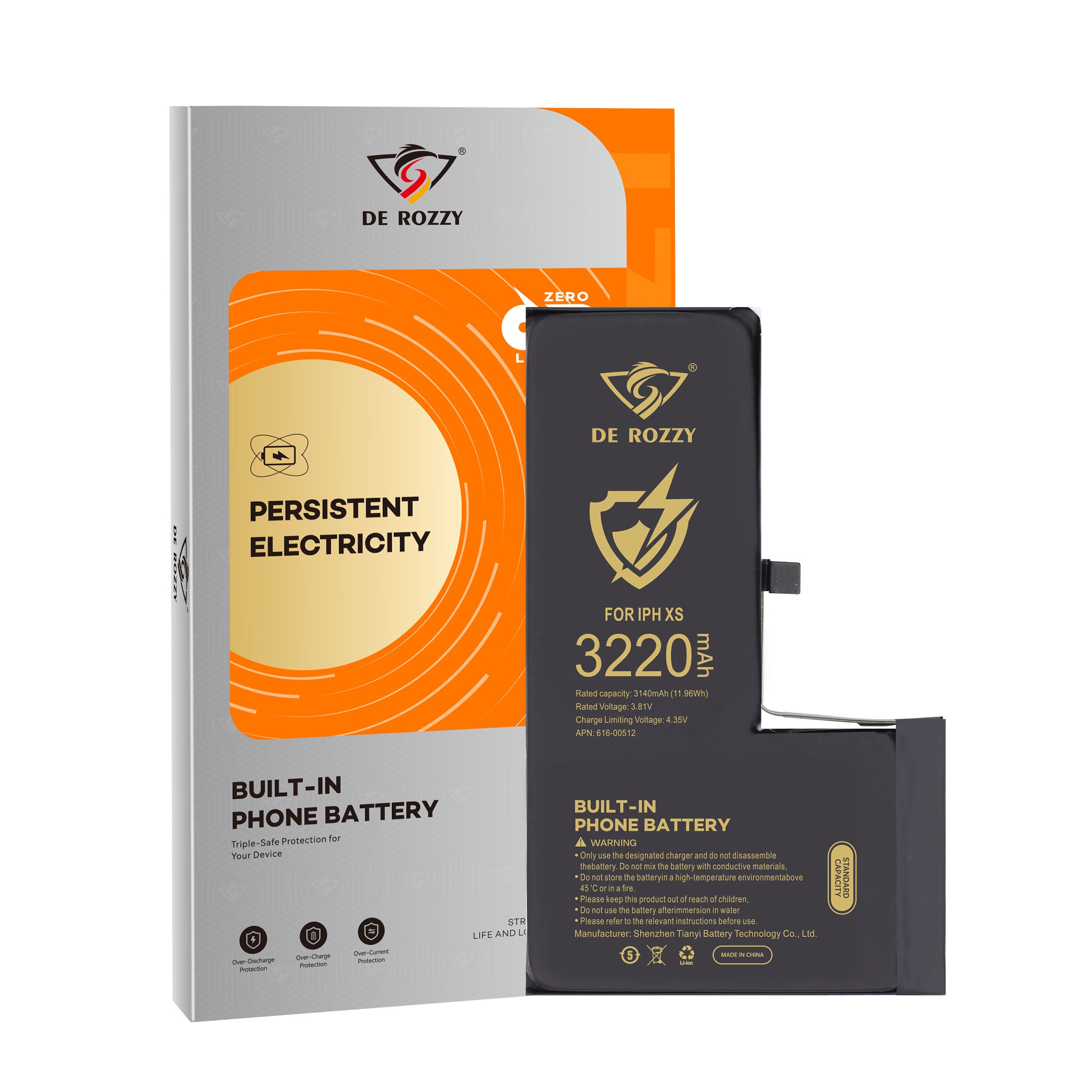 High Capacity Battery For iPhone XS 3220mAh